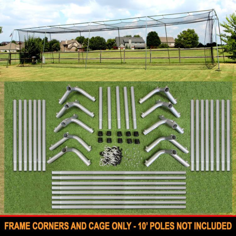 Cimarron #24 Batting Cage Net With Frame Corner Kit 55' x 14'