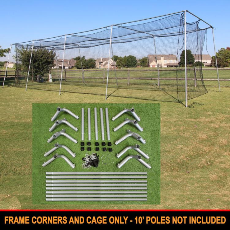 Cimarron #24 Batting Cage Net With Frame Corner Kit 60'