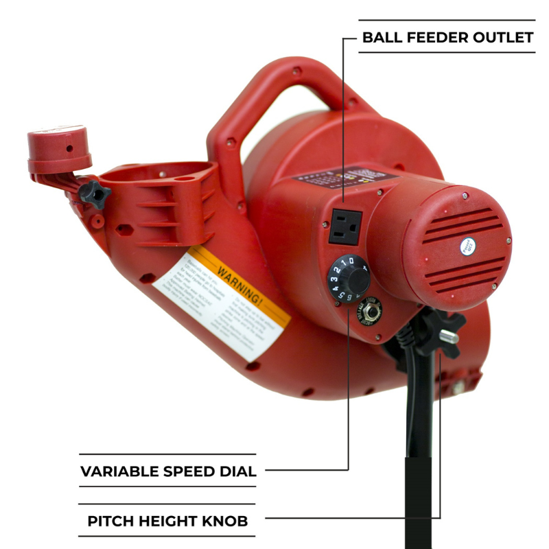 Heater Sports BaseHit Real & Lite Baseball Pitching Machine Side Spec