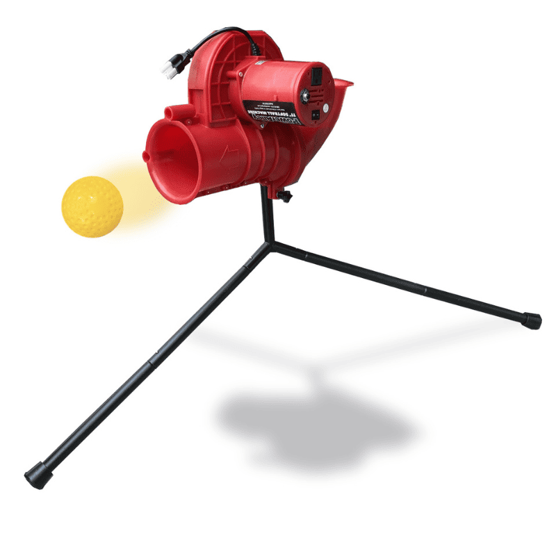 Heater Sports PowerAlley 360 12 in Lite Softball Machine w/ Power Alley 22 Ft. Batting Cage Softball Machine