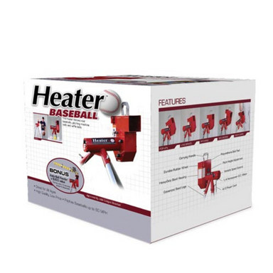 Heater Sports Real Baseball Machine With Auto Ball Feeder Hitter Box